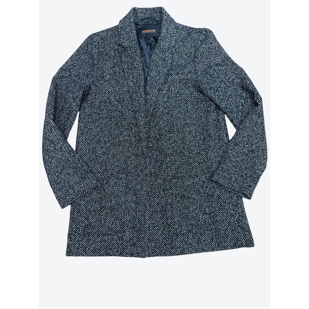 Ambiance Outerwear Black & White Tweed Style Blazer Size S - Picture 10 of 10